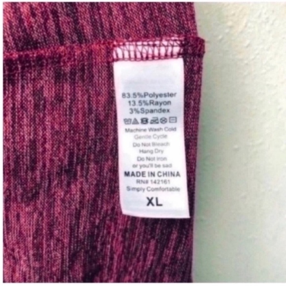 LuLaRoe Joy Vest Burgundy Black - Picture 3 of 7